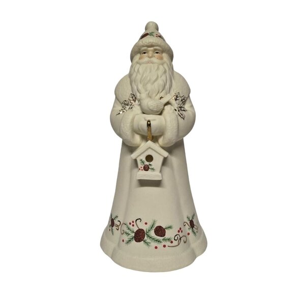 Santa Clause Holding a‎ Birdhouse Ceramic Music Box 10in - Picture 1 of 8